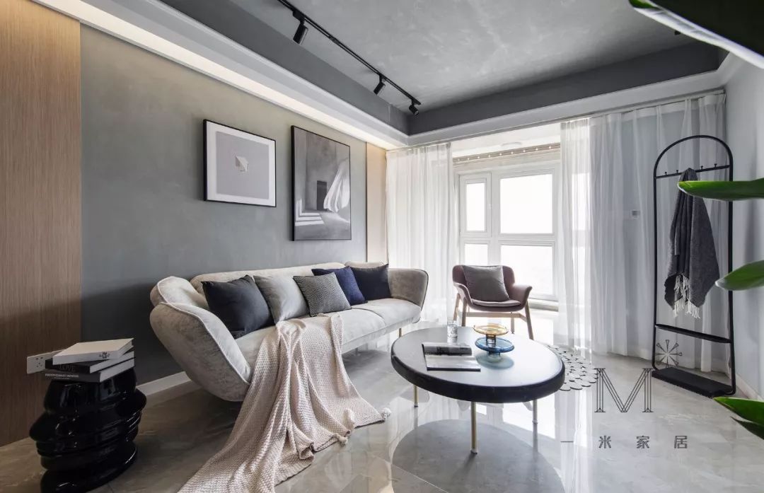 常州 89 平现代婚房，裸感水泥漆打造个性温暖空间-11