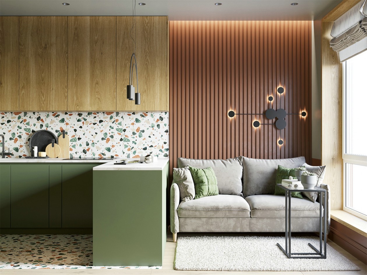 北欧风独居生活，原木元素营造温馨空间-1