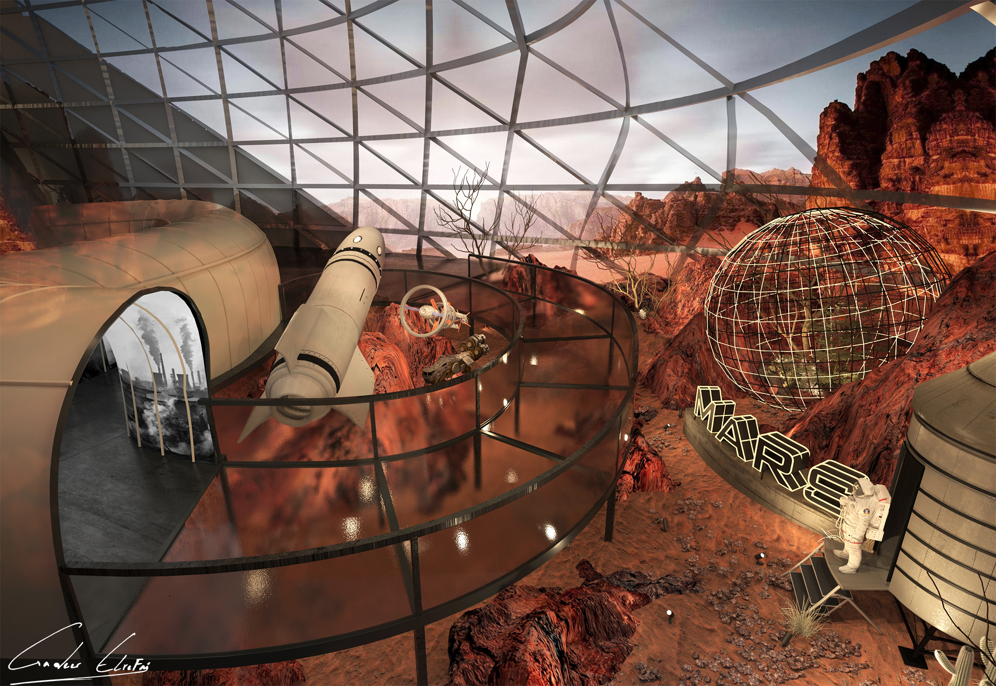 火星定居中心和展览丨埃及丨亚历山大大学室内建筑系-27