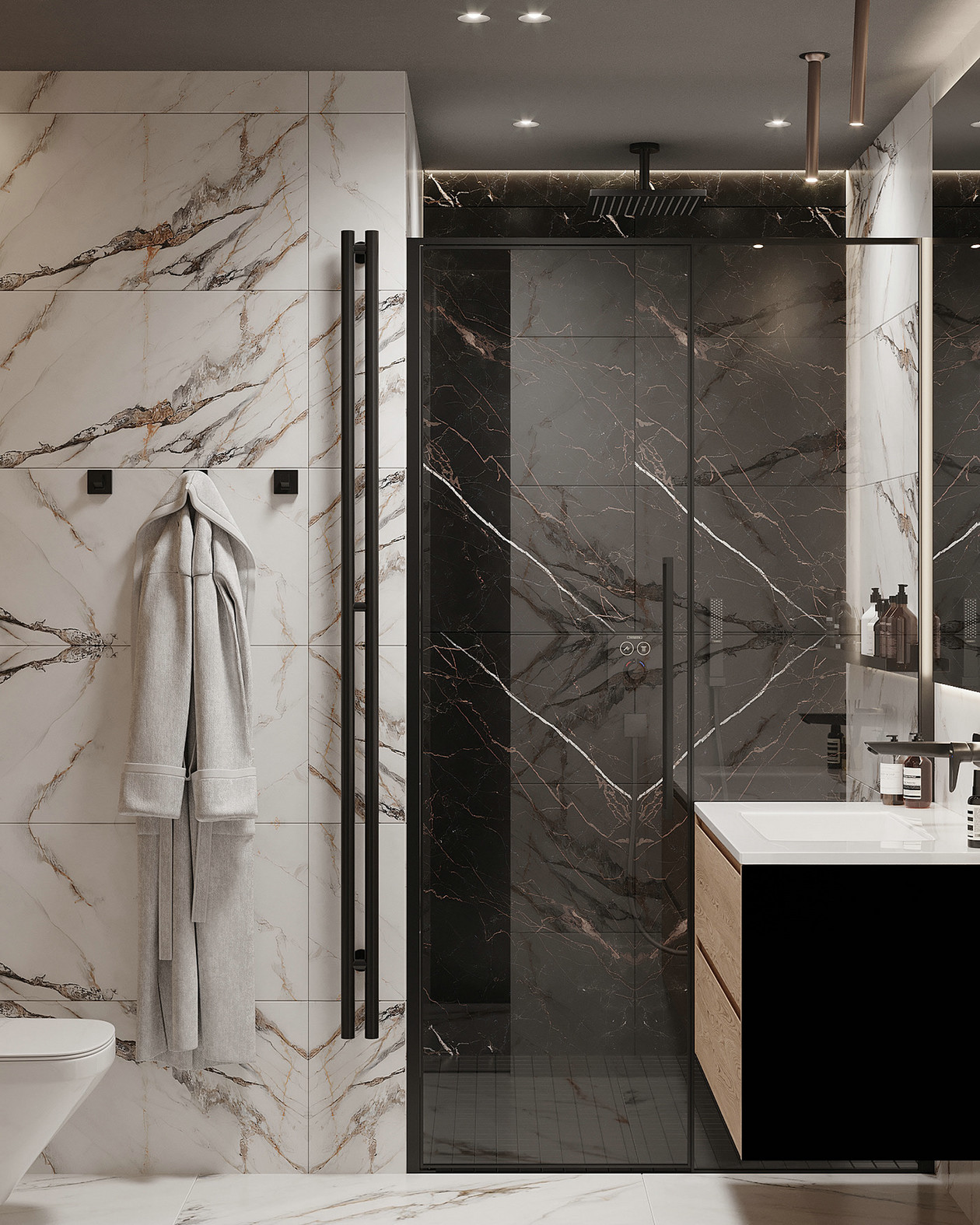 160㎡高级灰色系公寓设计-9