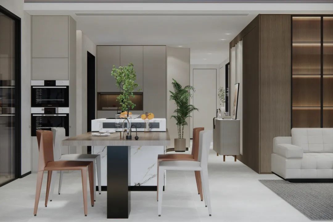 嘉陵江天 · 220㎡天际大平层的阔景设计与生活品味丨中国渝北丨澹然团队,橙色软装-36