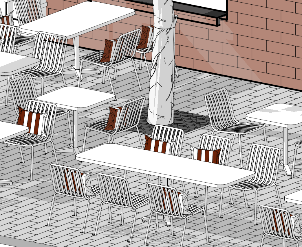 3D схемы для ресторана, дизайн интерьера-9