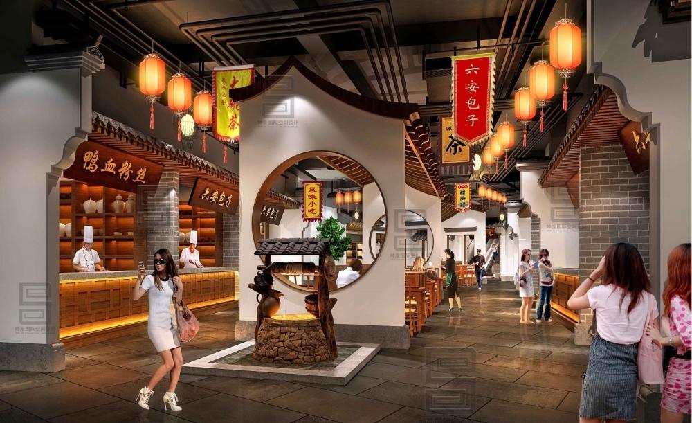 老六安美食街室内设计 | 人体尺度与空间的和谐融合-8