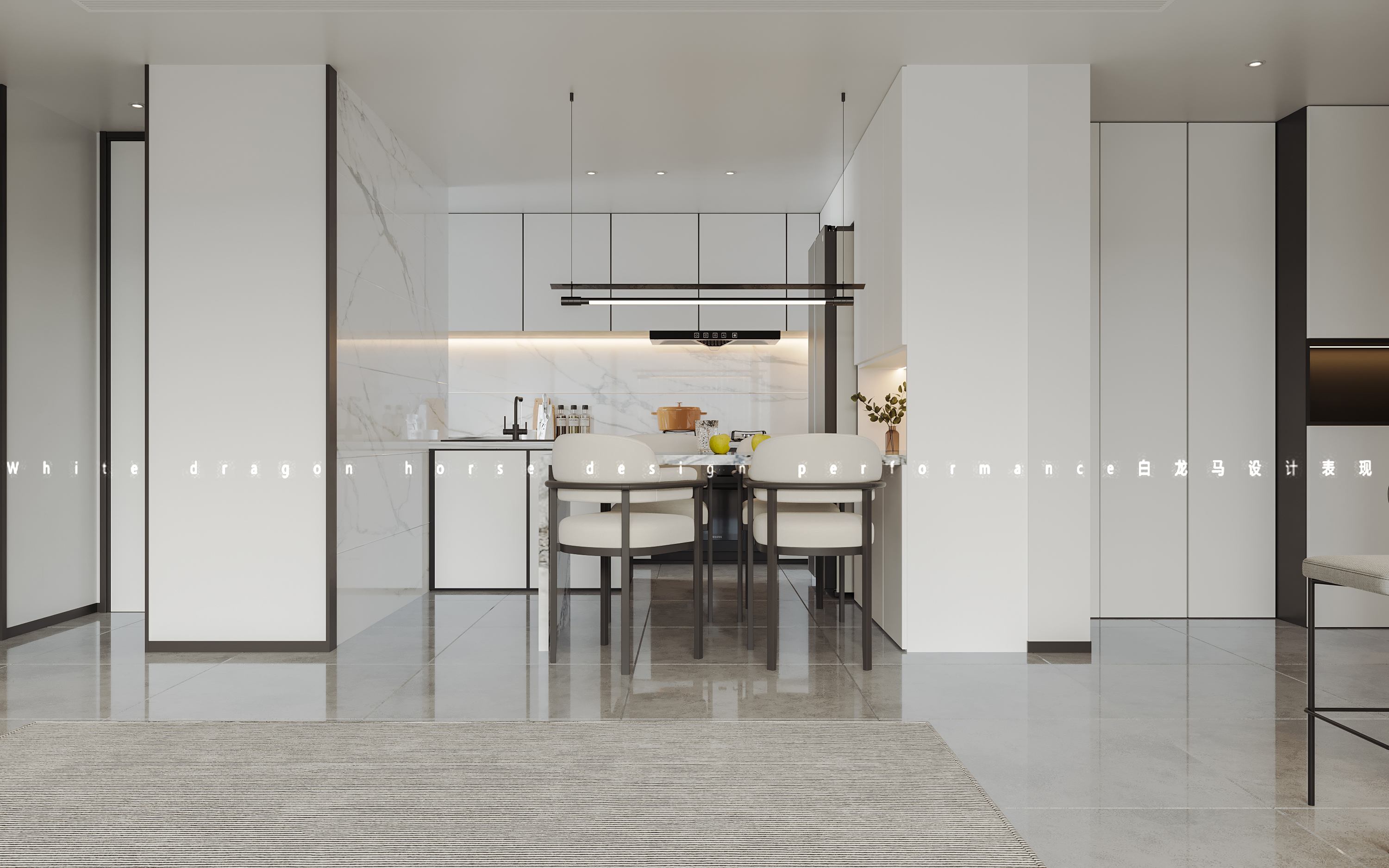 现代客餐厅·白龙马效果图-9