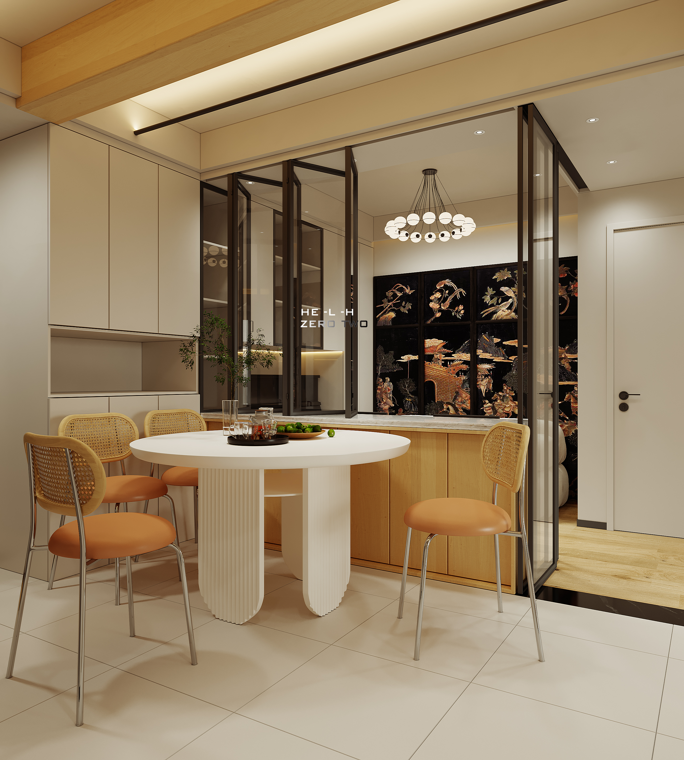 现代诧寂风客餐厅-4