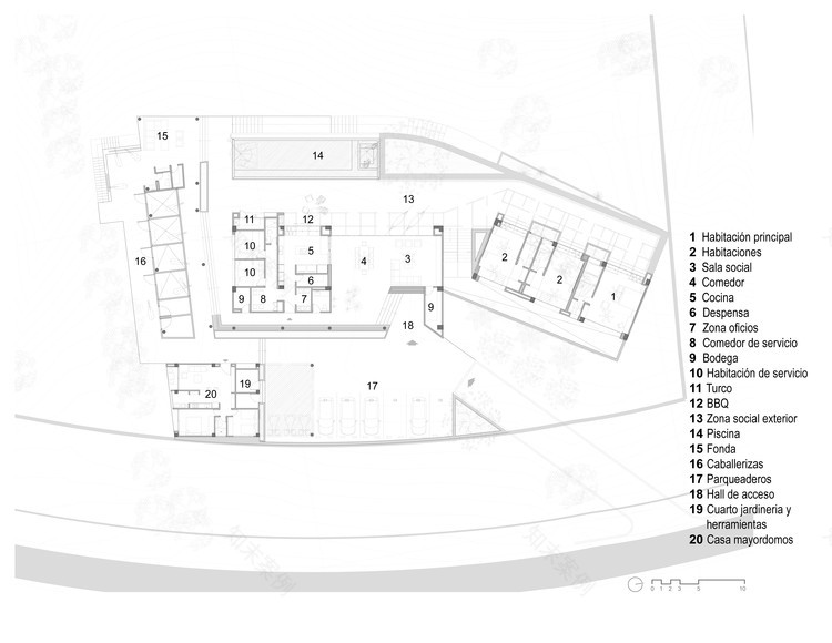 哥伦比亚 Dos Maderos House | 雕塑般匿名设计,融入自然与传统元素-17