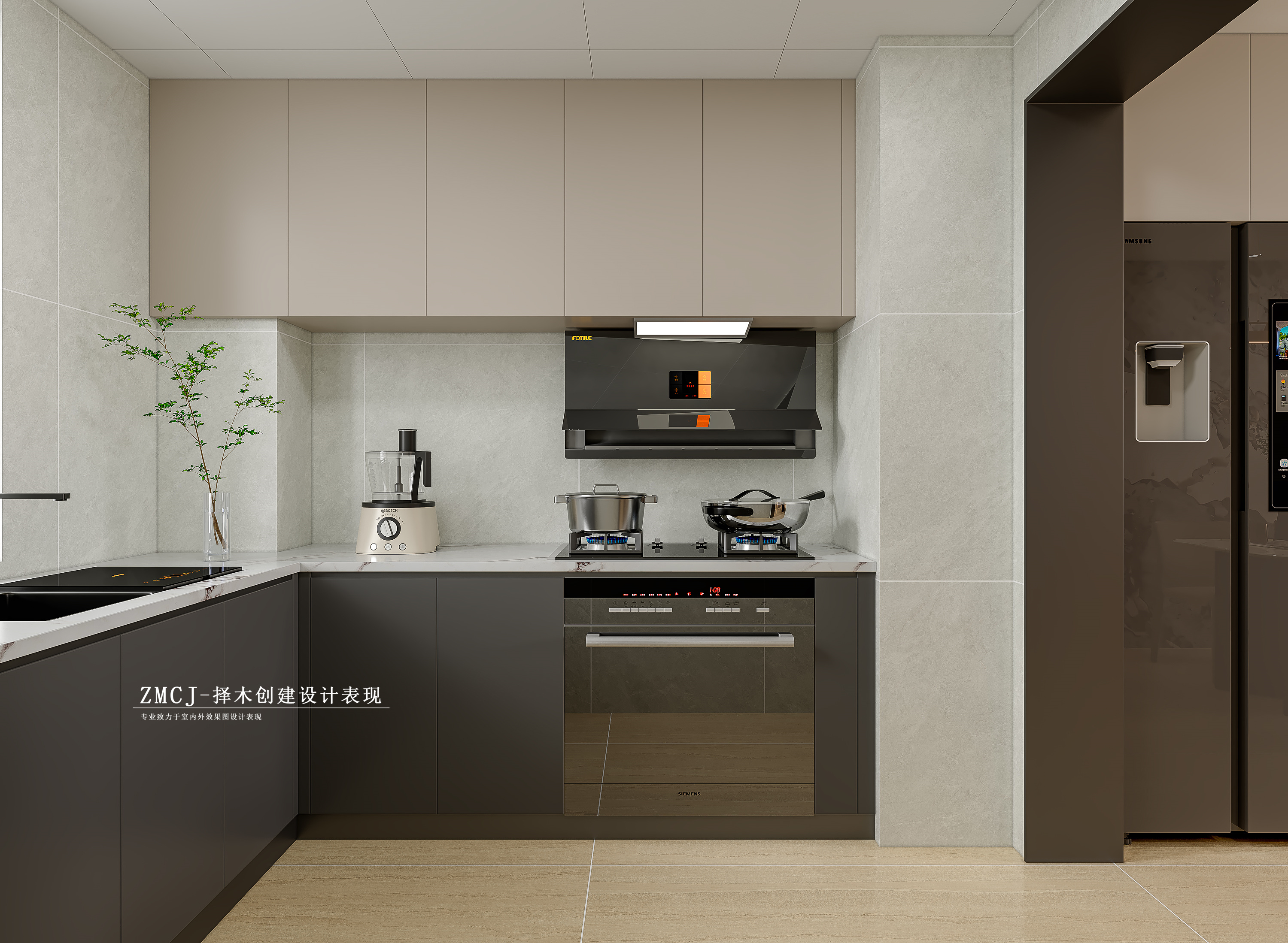 家装-现代客餐厅主卧干区-2