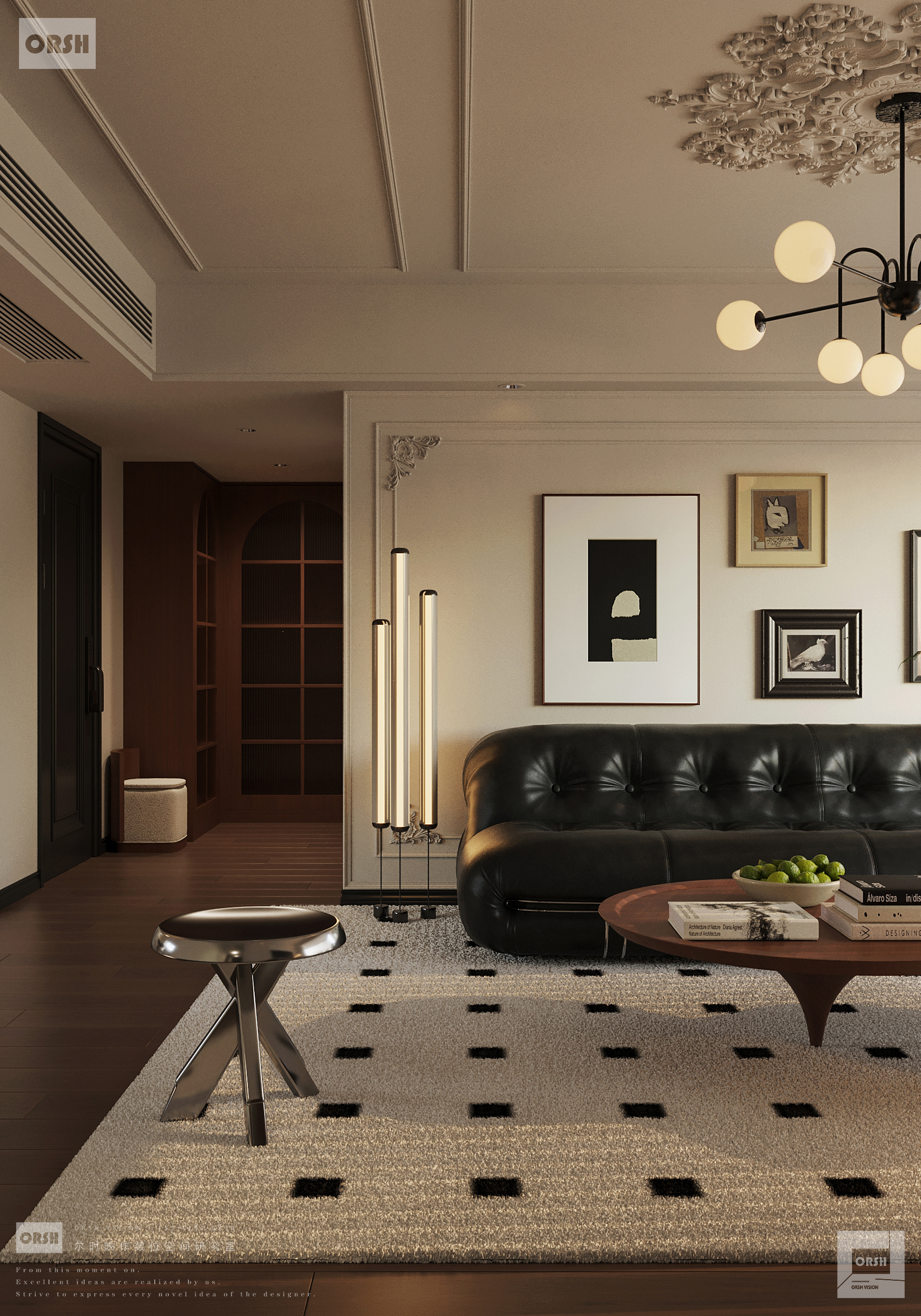 轻法复古大平层丨尔时映作数位空间研究室-2