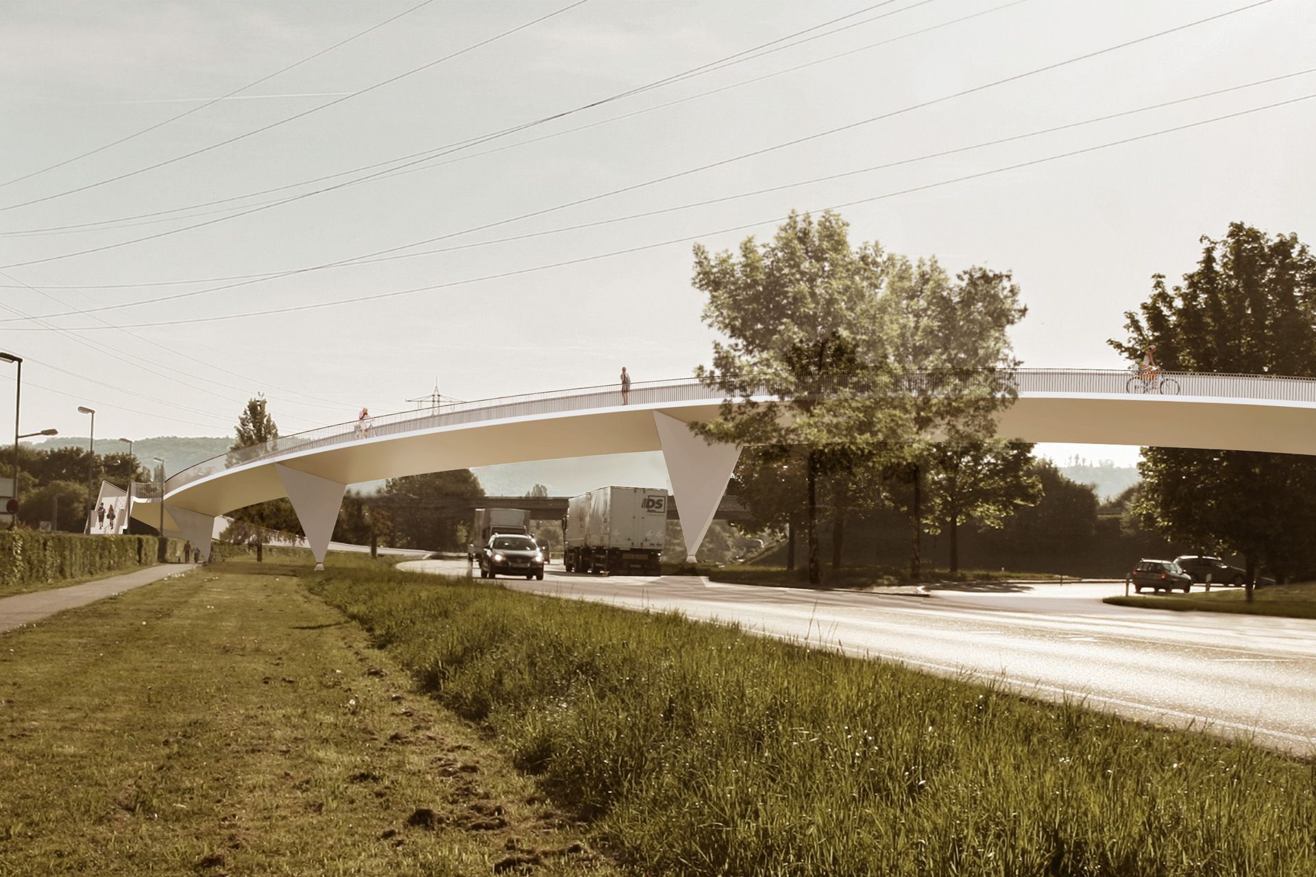 Fuß  und Radwegbrücke（步行和自行车道桥）丨bez + kock architekten-10