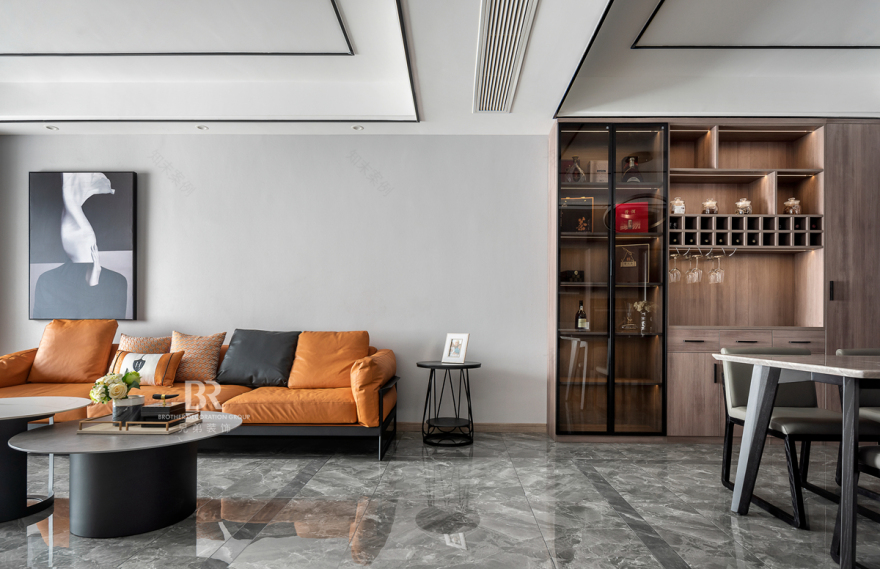 紫御江山 94 平现代轻奢风格装修设计案例丨重庆兄弟装饰公司水母家整装-16