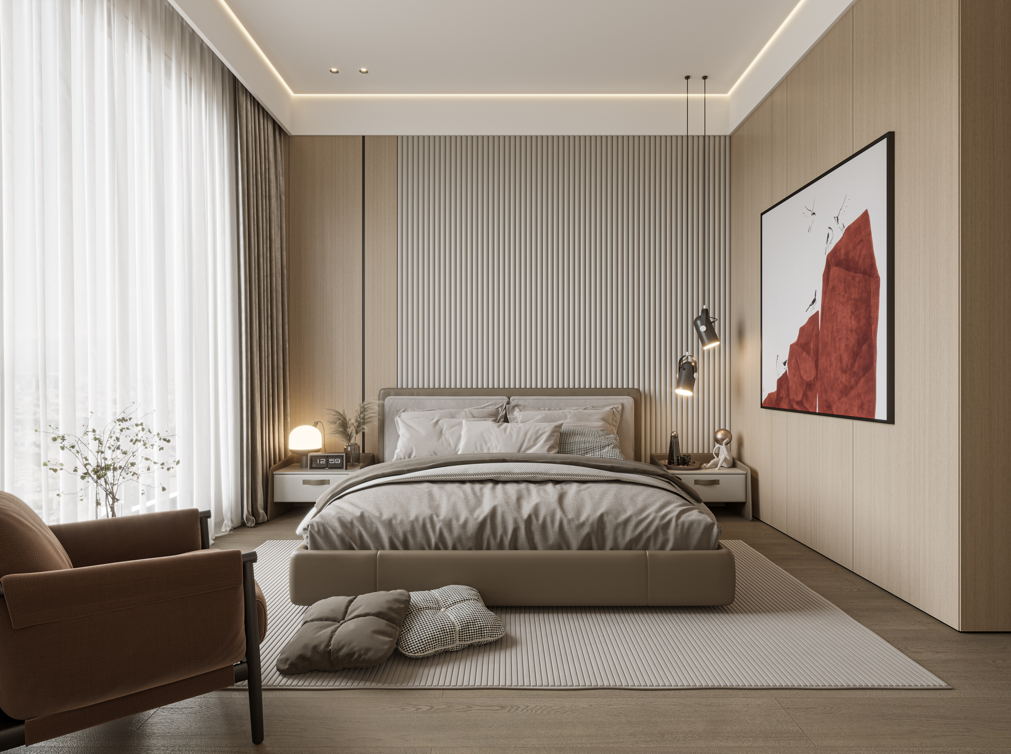 现代风格别墅效果图作品丨冈舍-36