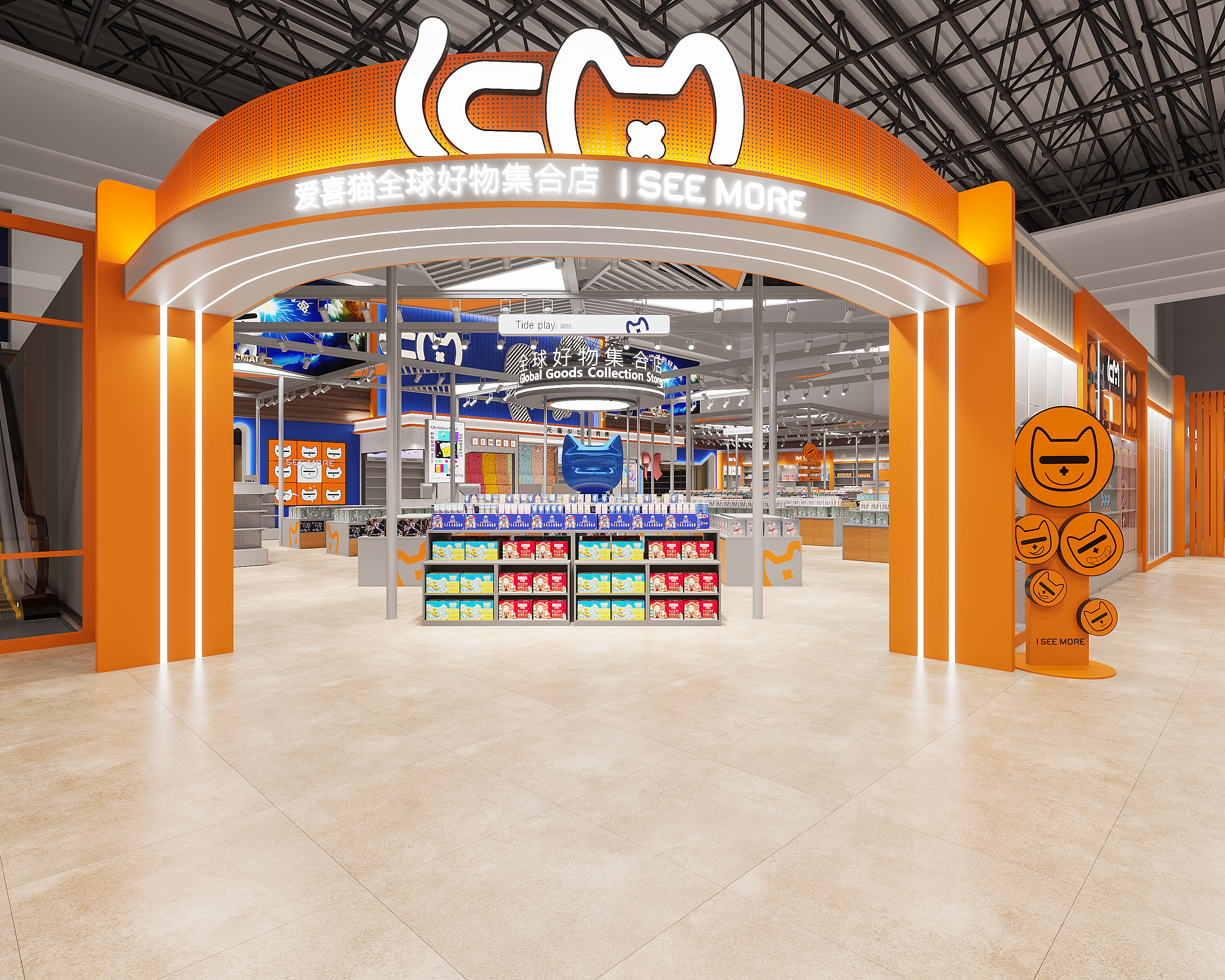 爱喜猫全球好物集合店设计丨中国浙江丨三景装饰-4