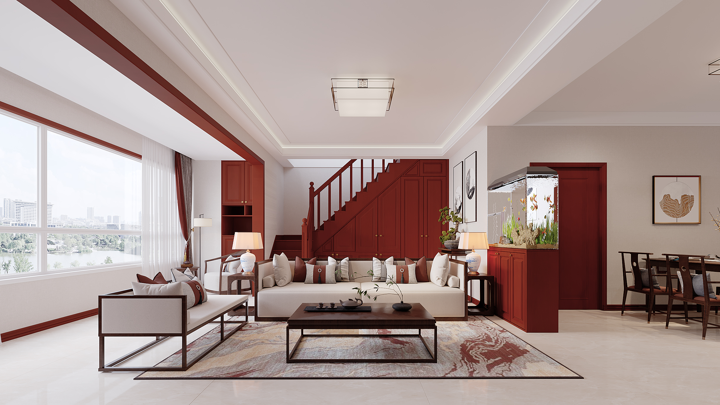 红木老中式家装设计-5