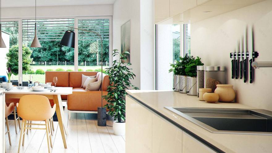 奥地利时尚双屋住宅,宽敞现代生活空间-6