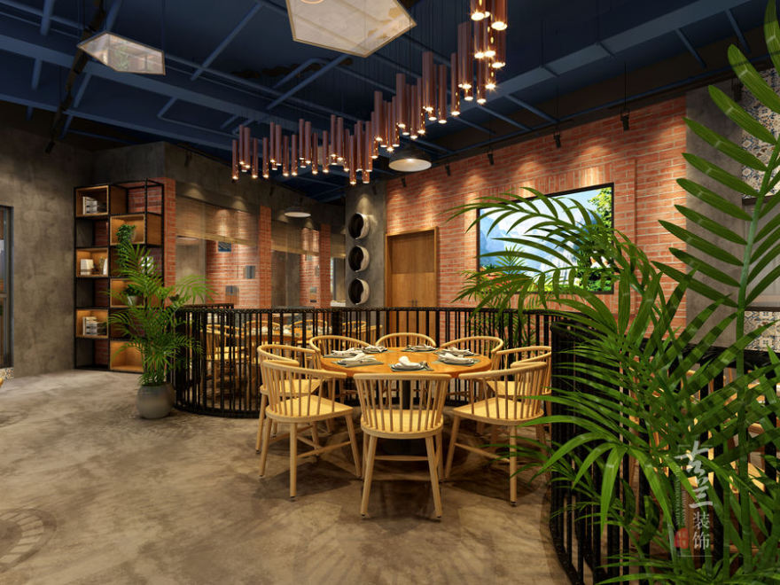 成都火锅店设计公司 嗨牛排火锅店(吉泰店)-10