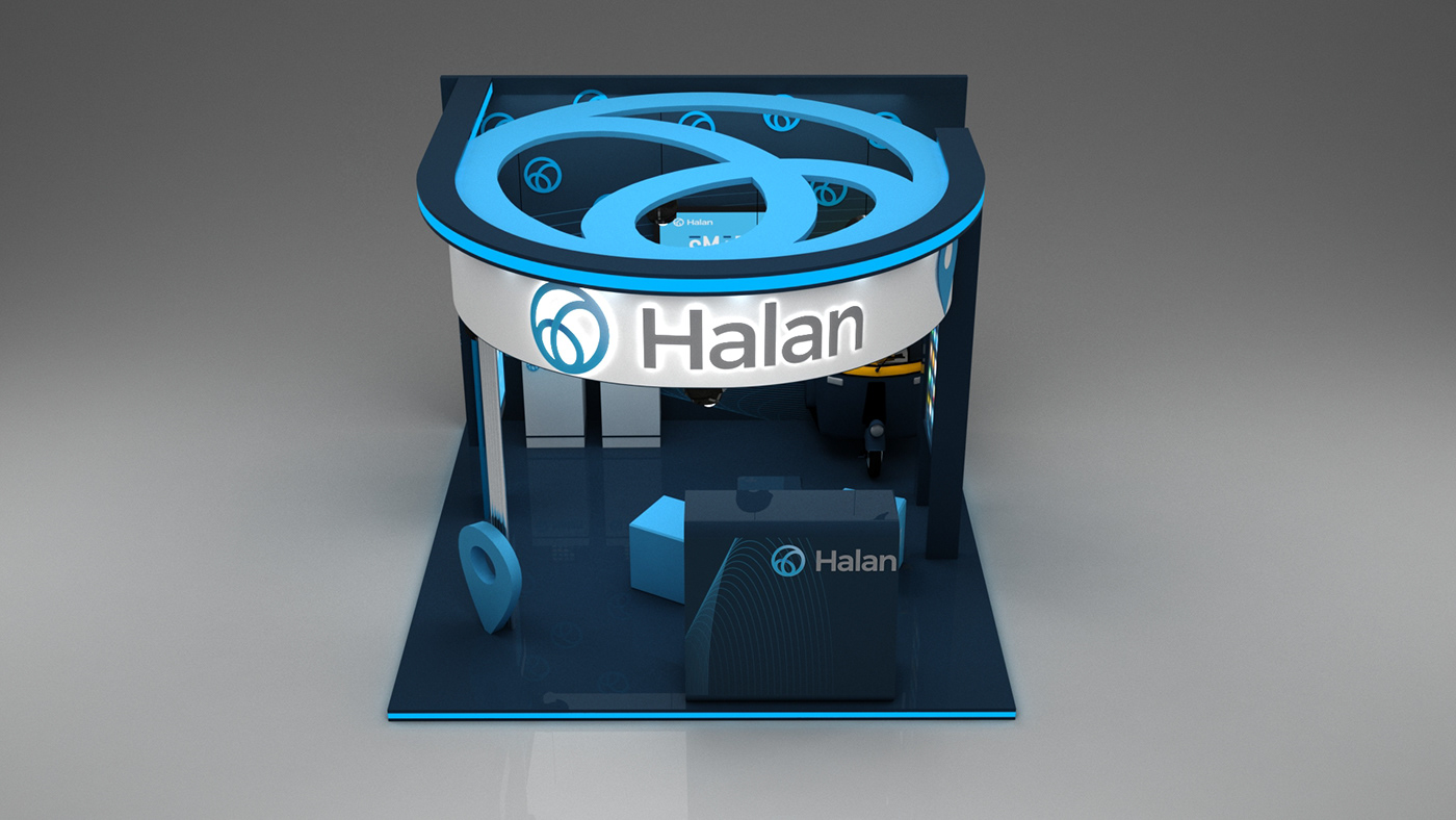 2021 Halan Booth 现代展示空间设计-7