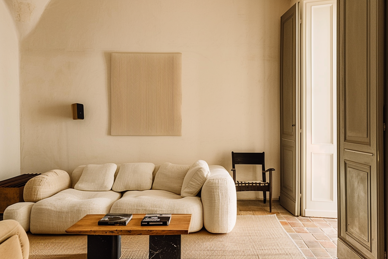 奶黄奶黄的现代极简诧寂风住宅丨中国深圳丨深圳艺喜营筑式设计-16