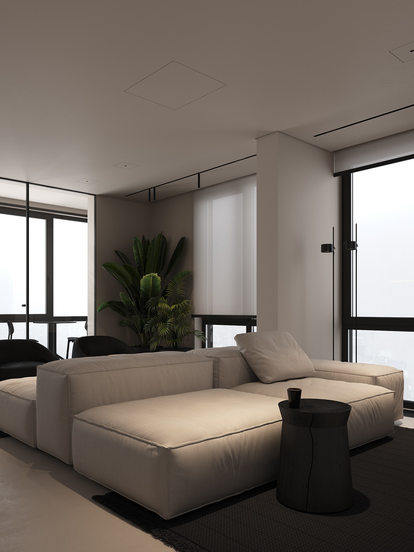 灰白色居住空间 简洁细腻！-14