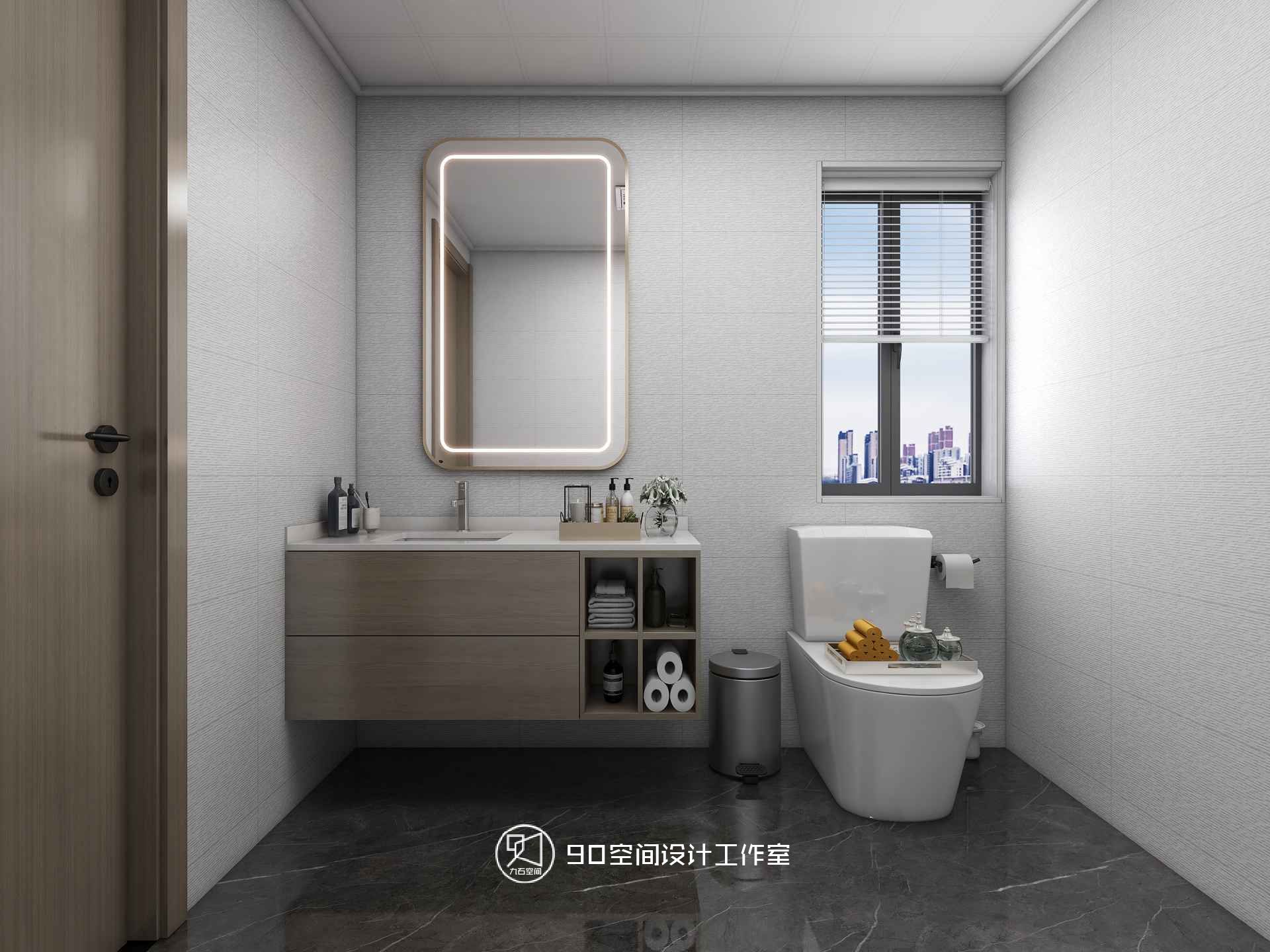 《薄荷绿》87 平方现代简约空间设计-44