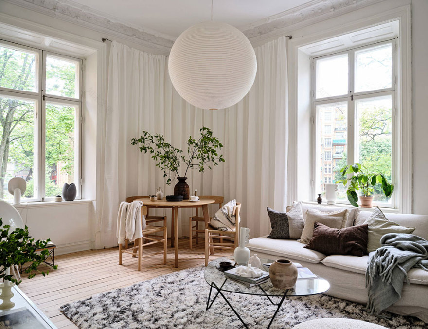 瑞典 52㎡清新自然角公寓设计-1