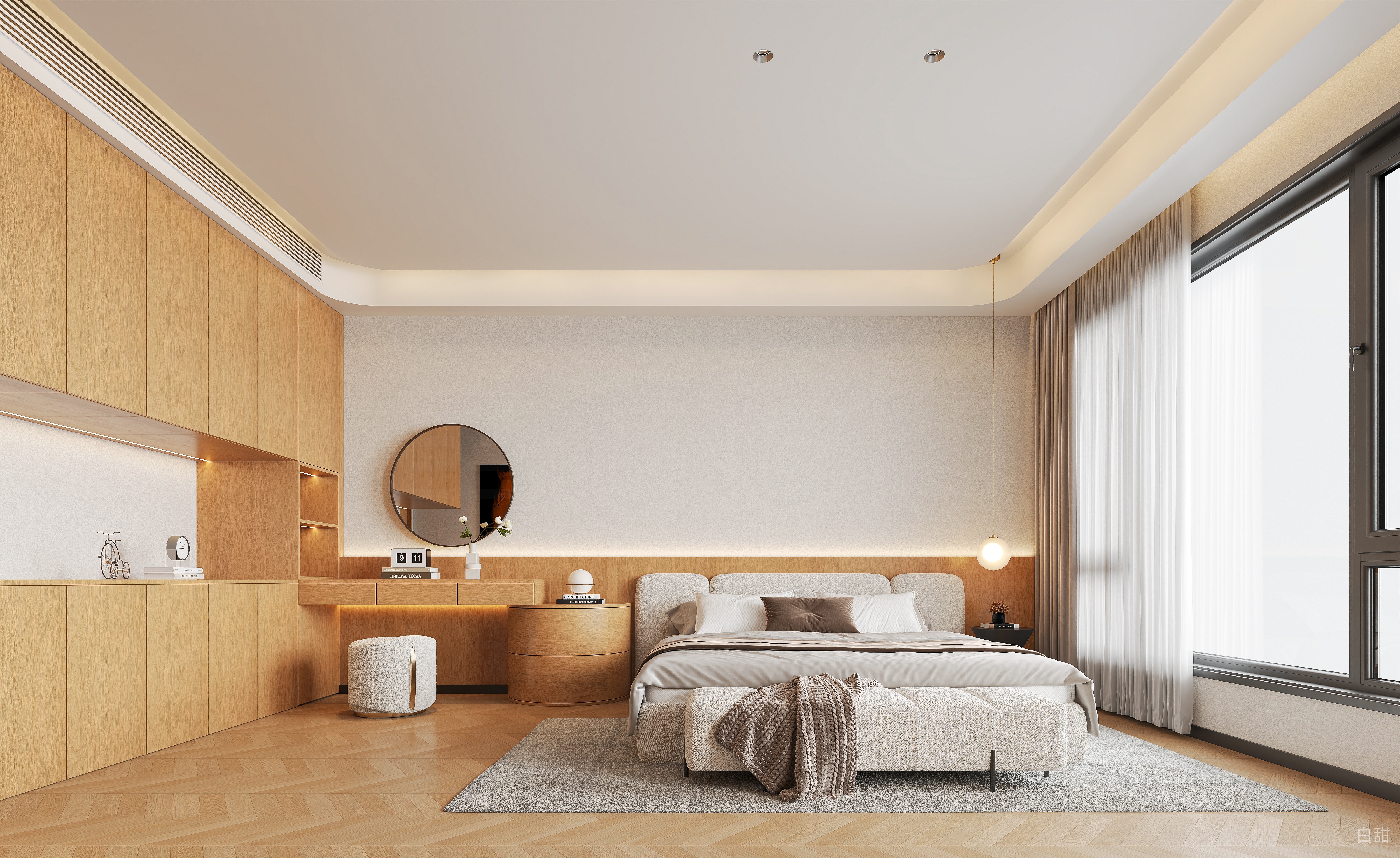 清浅木调、多元设计，烟火气里的治愈空间-2