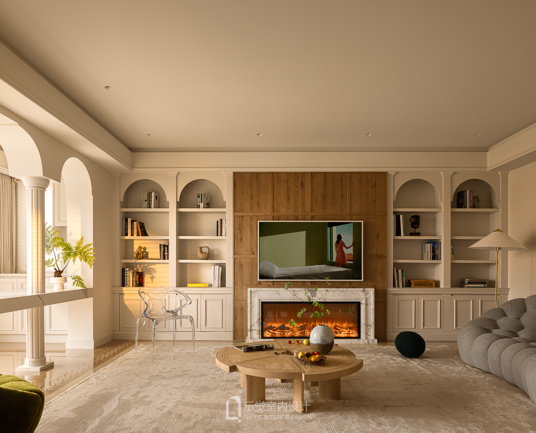 示觉设计|250㎡中海紫御豪庭，绿影泊心，拱廊叙事-22