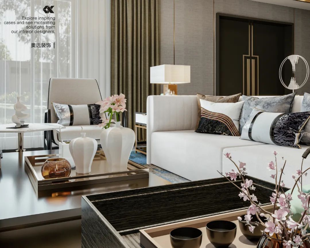 浙江嘉善滨湖绿洲别墅新中式轻奢设计-13