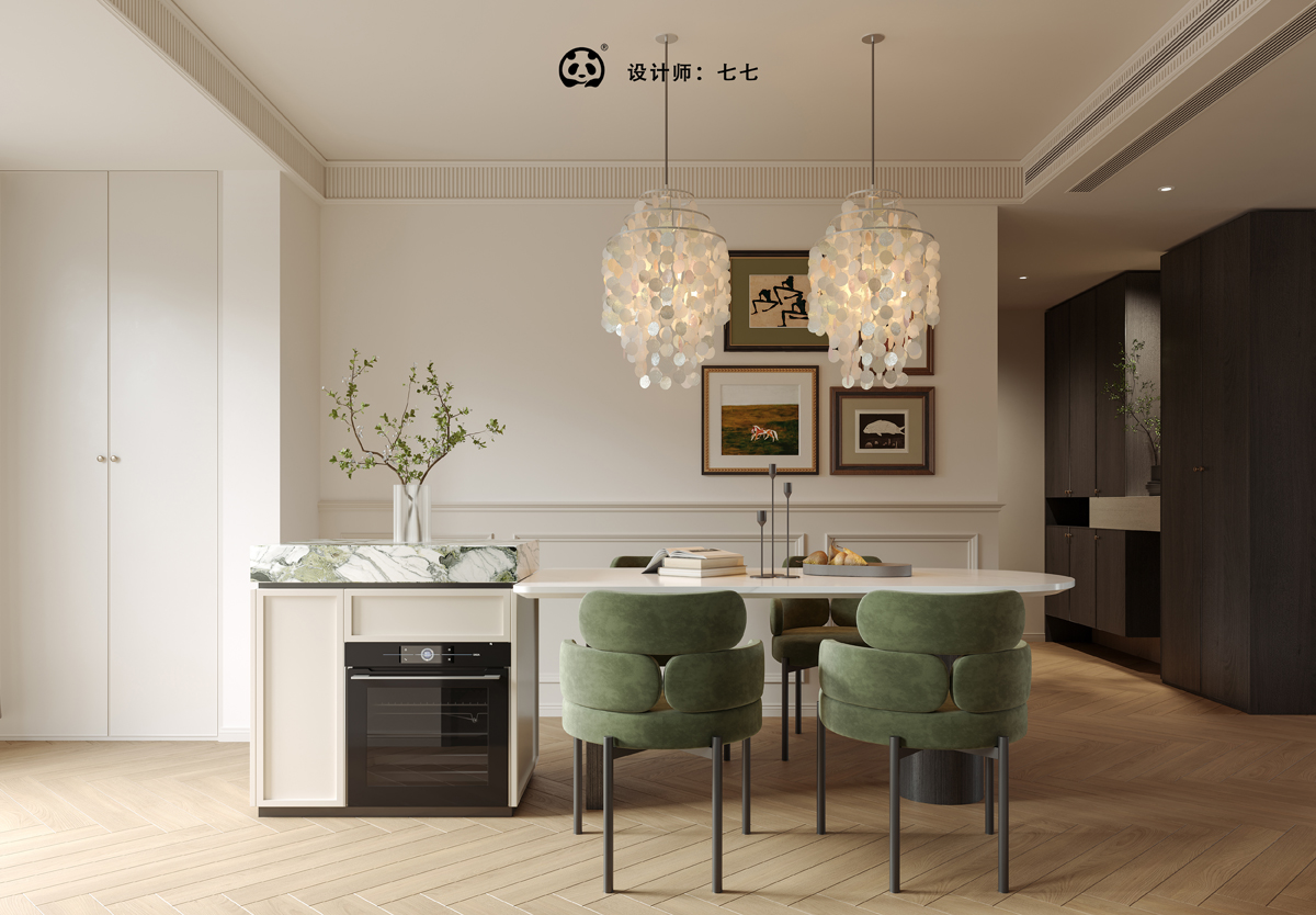 今天的家装效果图是黄绿打造的夏日风情~-4