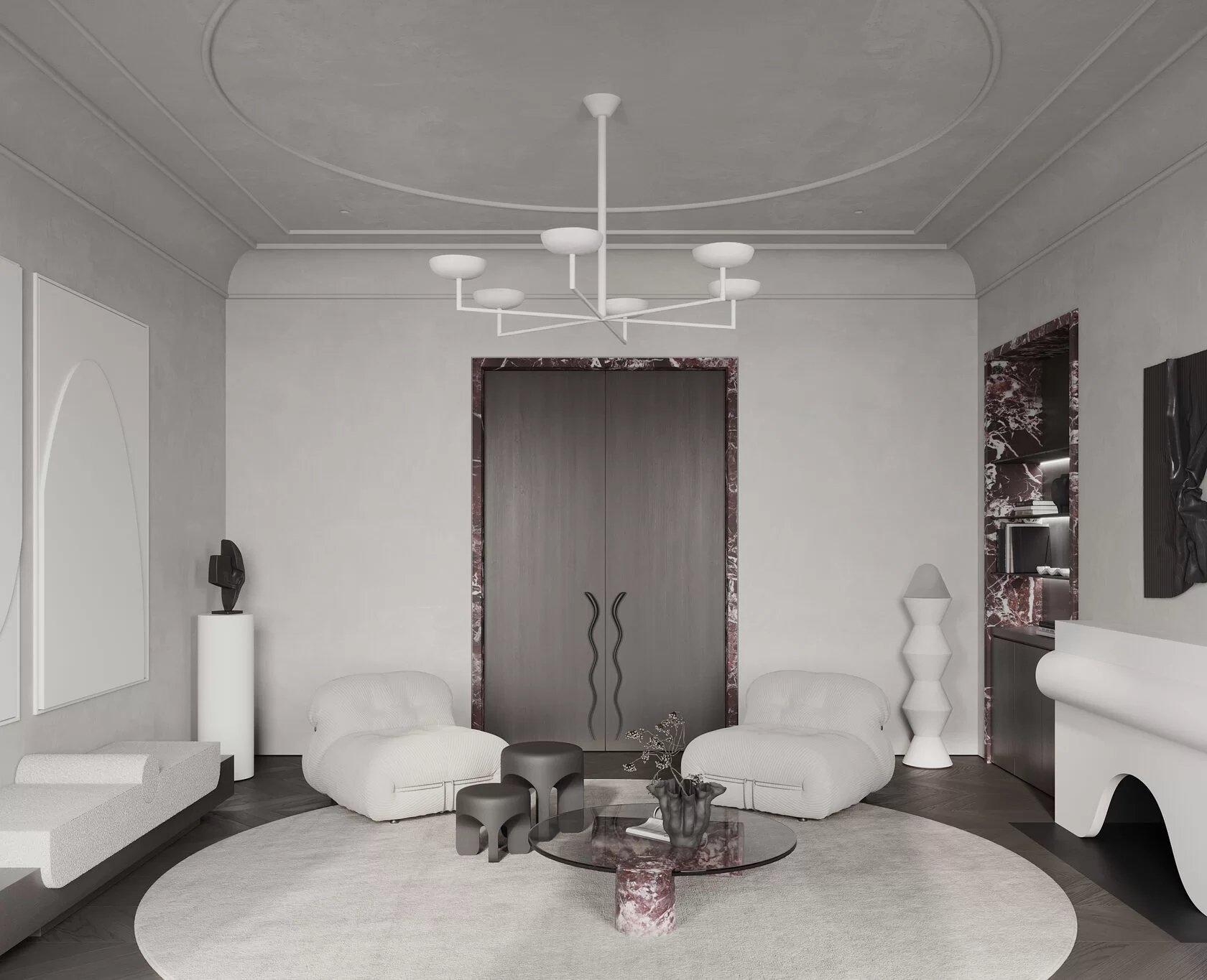 莫斯科浅色系公寓设计 超精致！-11