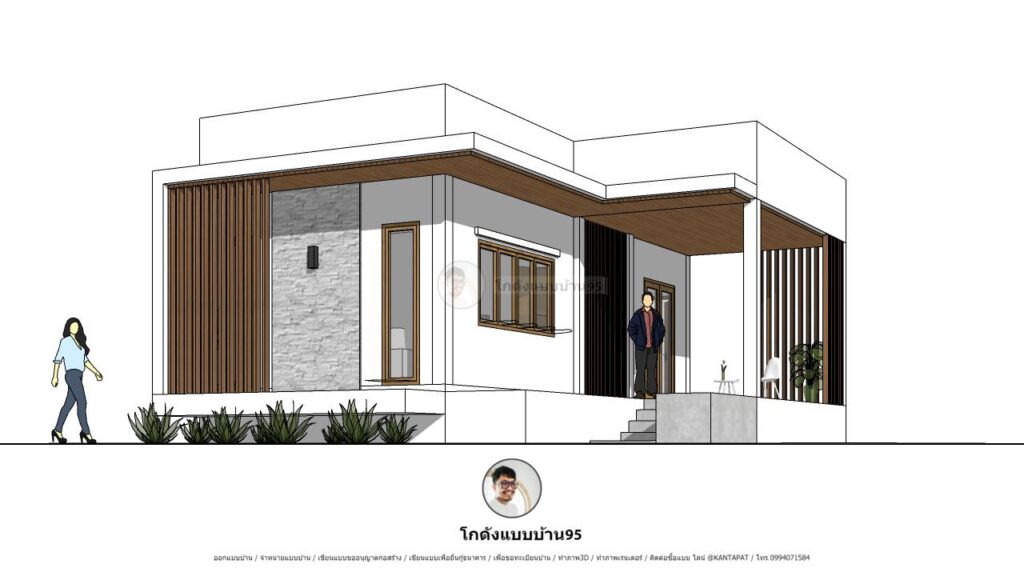 方形房屋 P  1994 单层小房屋设计-14