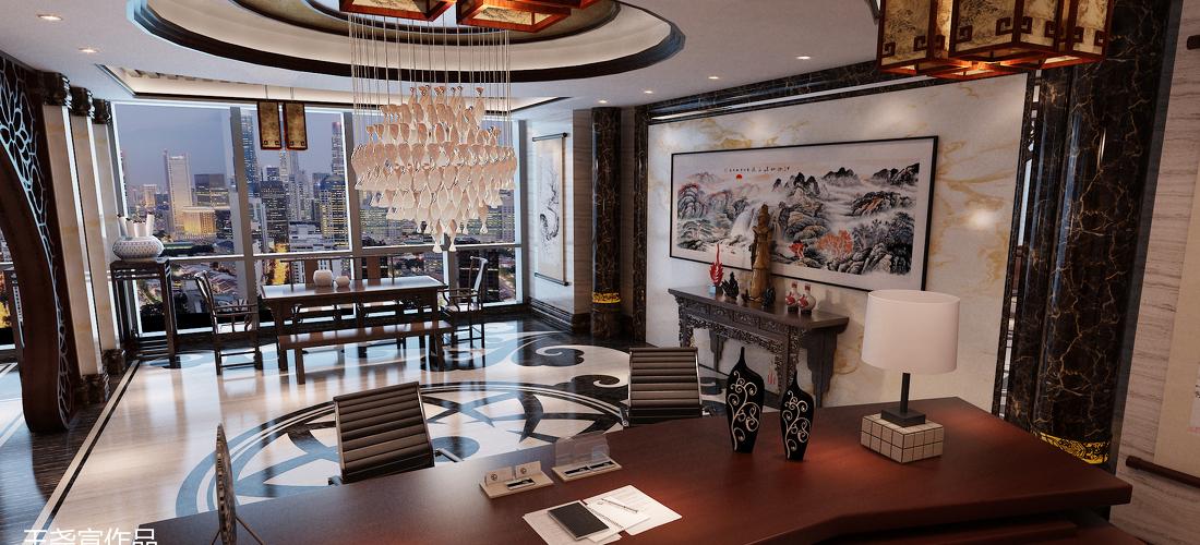 
无锡宜兴万达写字楼中式办公室 -2