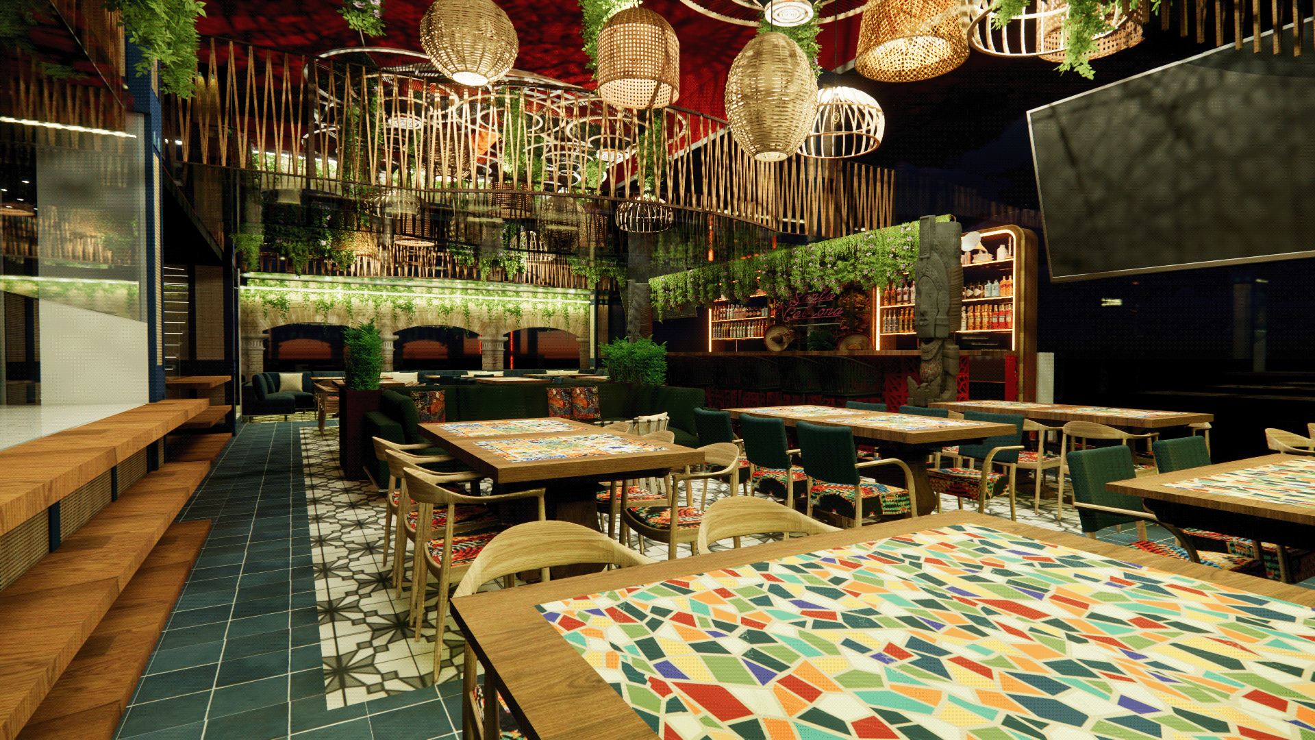 Santa Cabrona Mexican Restaurant Design-4