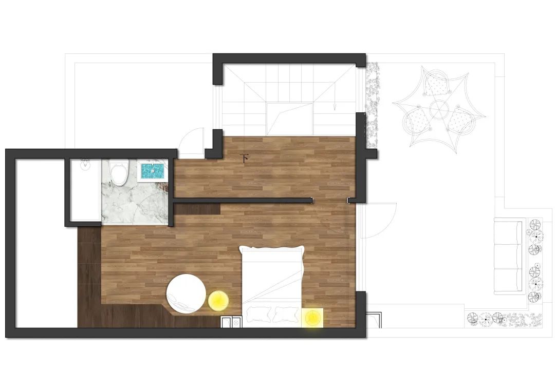 全案整装｜360㎡诧寂风，诠释不完美的完美-17