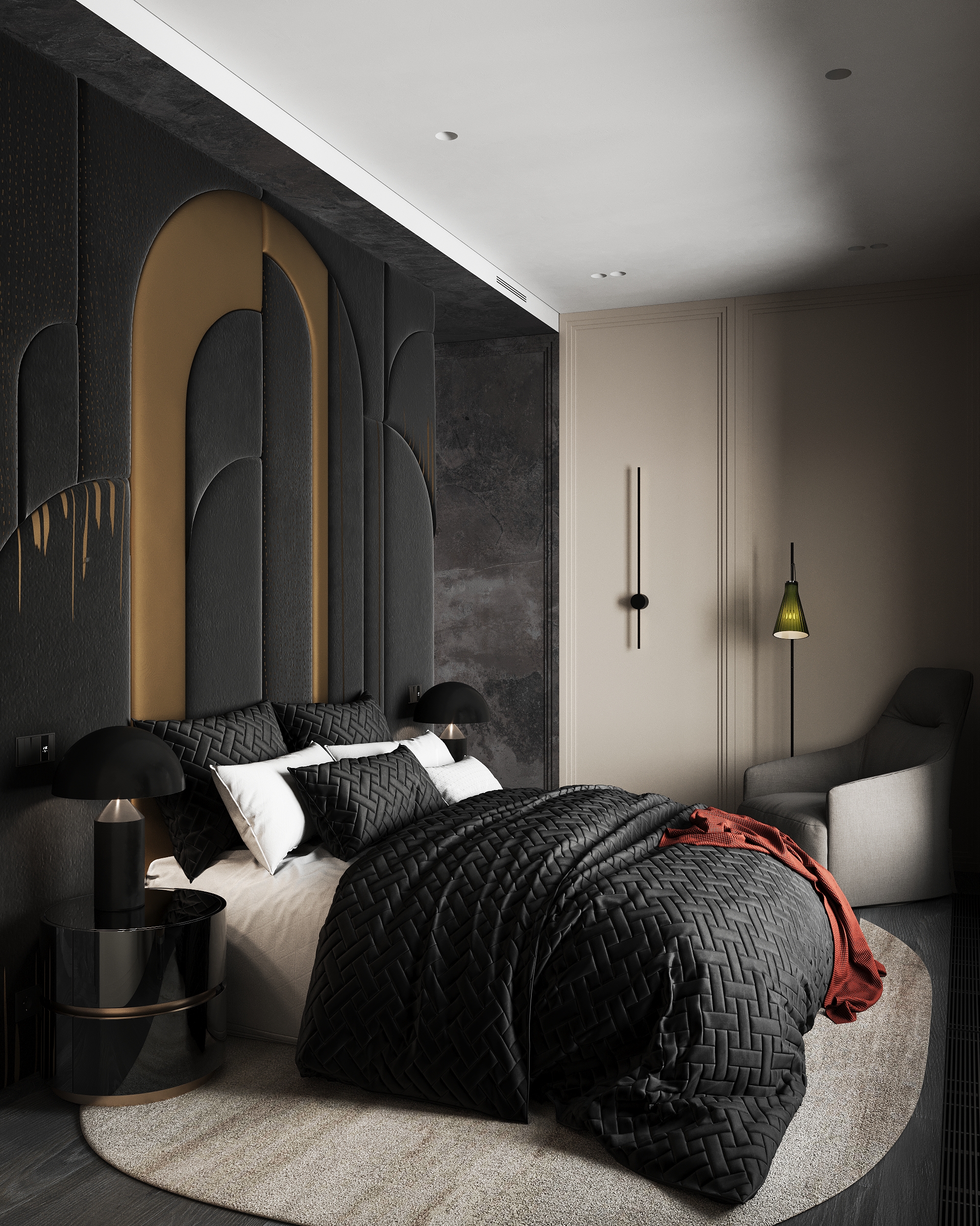 海蓝宝石公寓（因flat常见有公寓之意，结合AQUAMARINE（海蓝宝石）推测可能是公寓名称，具体需结合实际语境） 丨safonovinterior-29