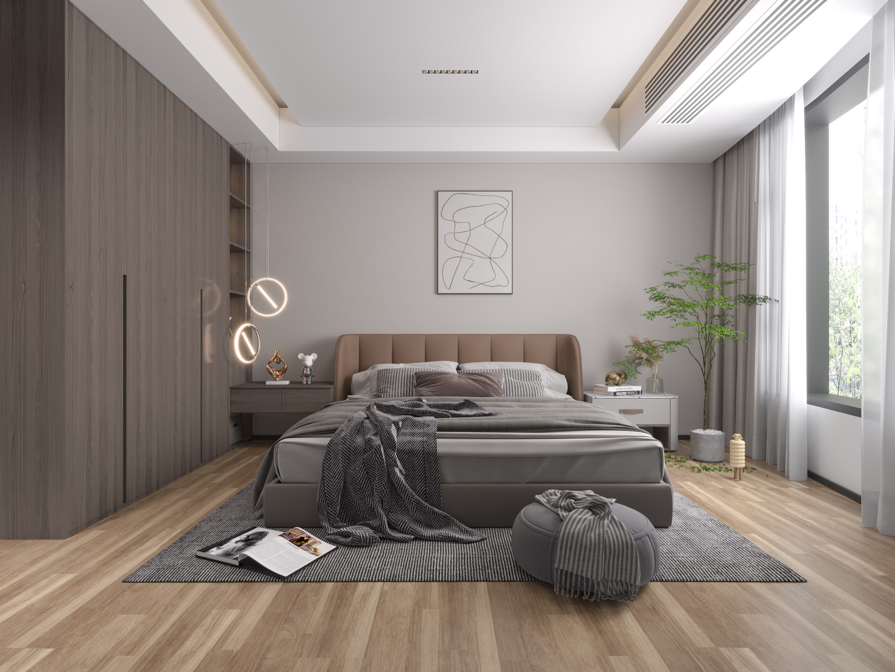 简约诗意的卧室设计丨星夜设计表现-9