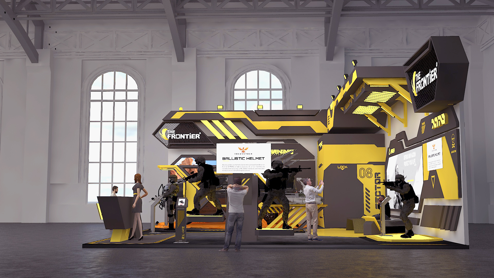 the frontier - indo defence 2022 booth concept-6