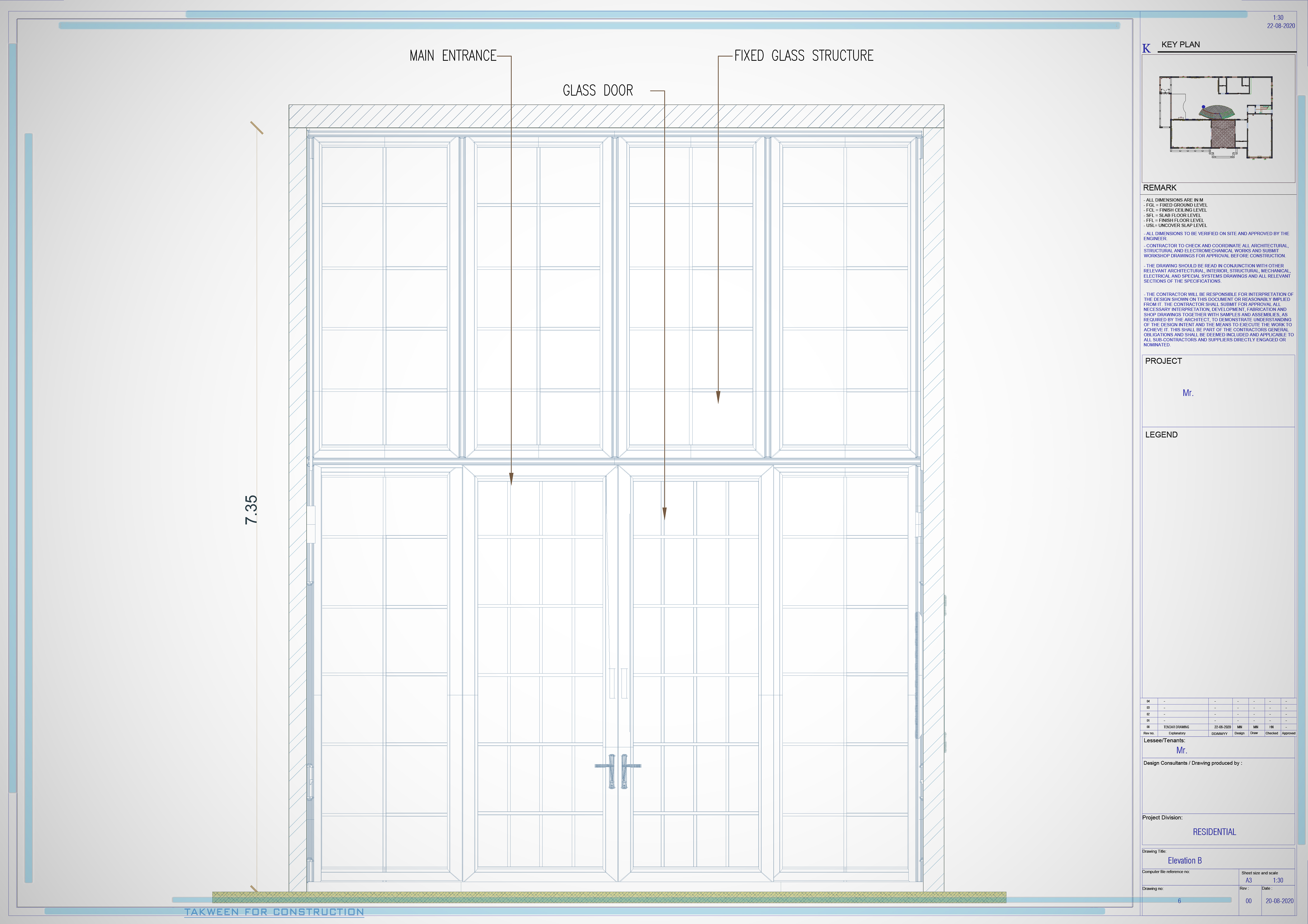 Working Drawings For Villa Entrance ...-7
