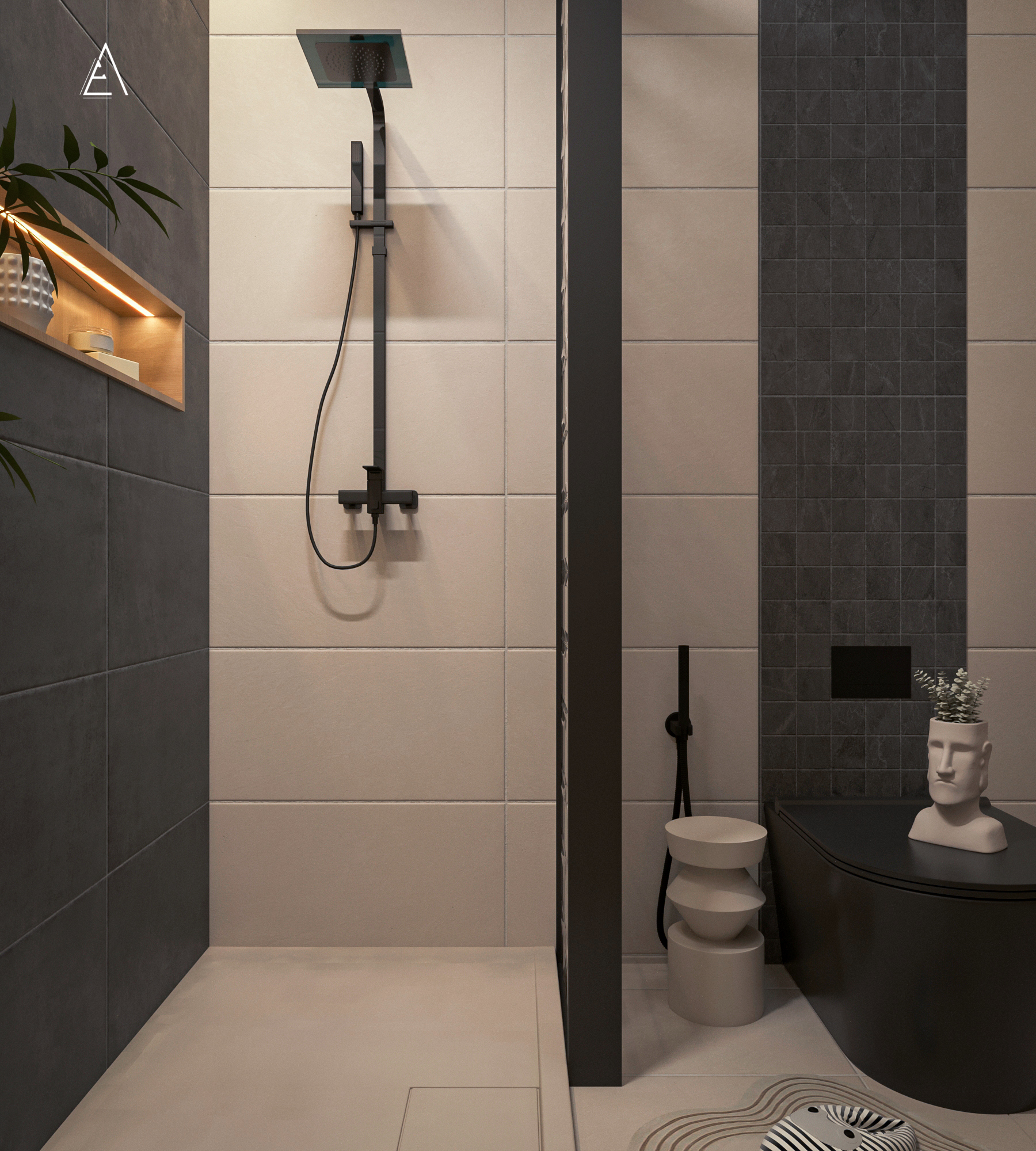 Interior design (Modern Boho-Chic Apartment)-15