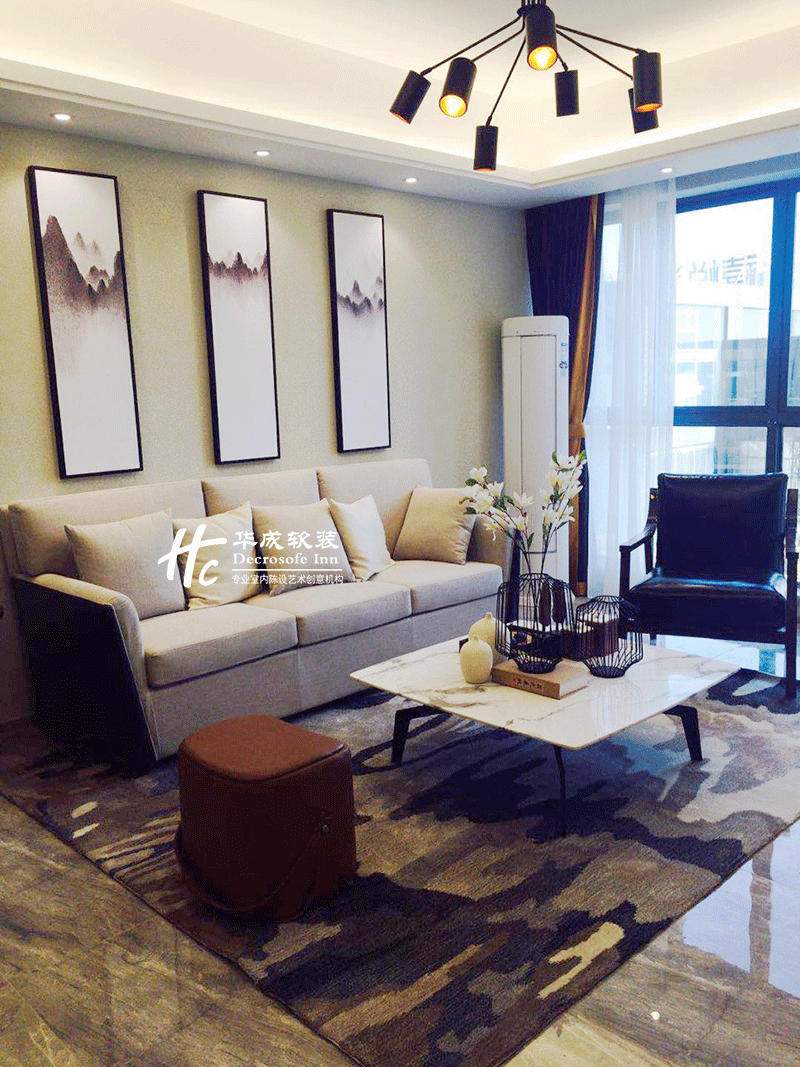 【华成美域设计】兆信-禧悦湾样板间F3-1 75㎡雅致国风-10