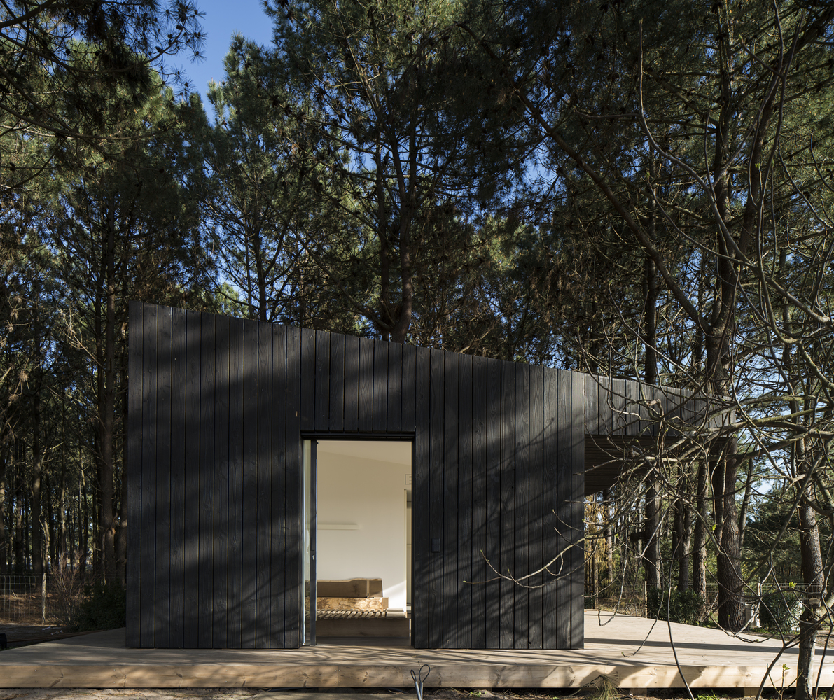 葡萄牙林中的两个黑色小屋-16