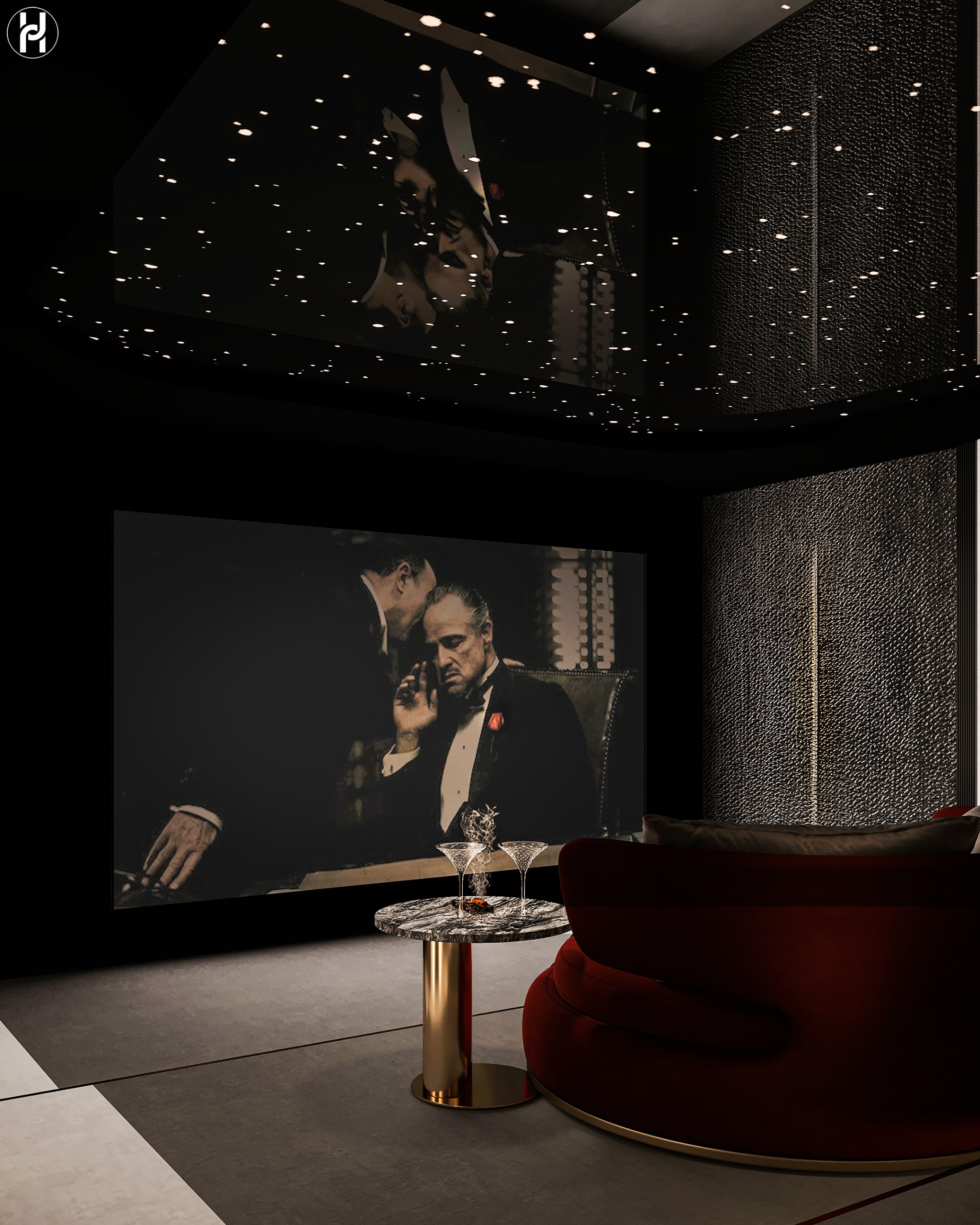 HOME CINEMA（家庭影院）丨Ahmed Hussein Designs-9