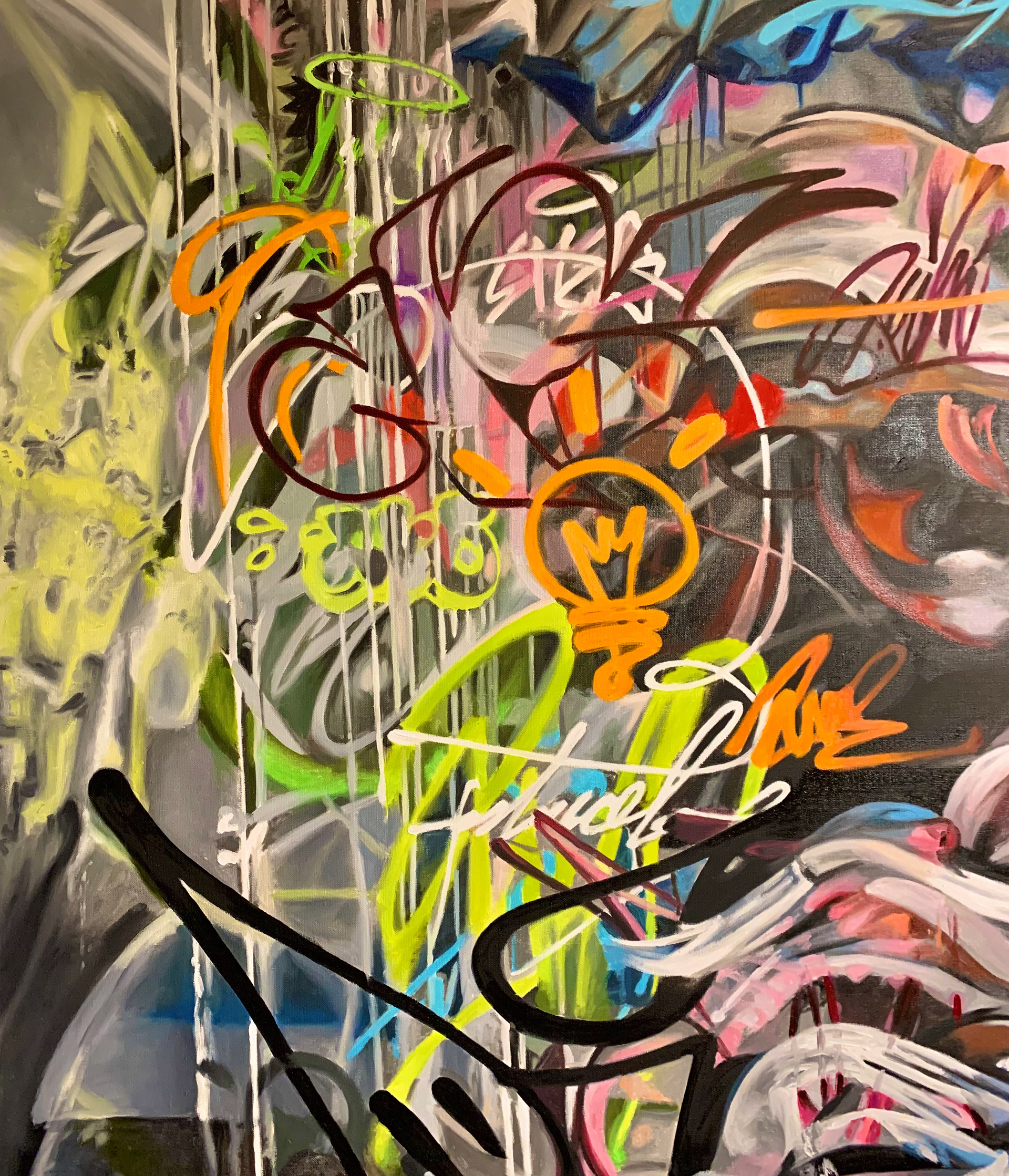 现代室内手绘油画涂鸦项目丨阿联酋-8