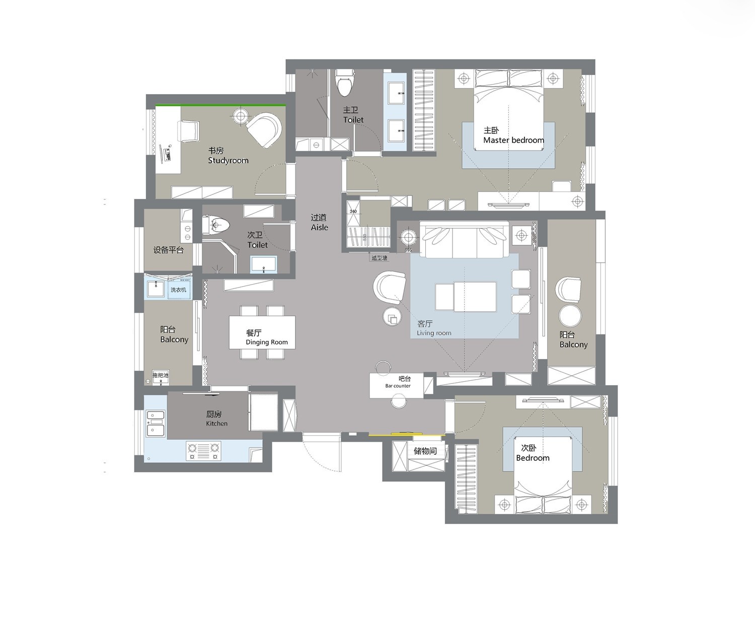 糖果·136㎡西溪融庄简约风住宅  TK设计-31
