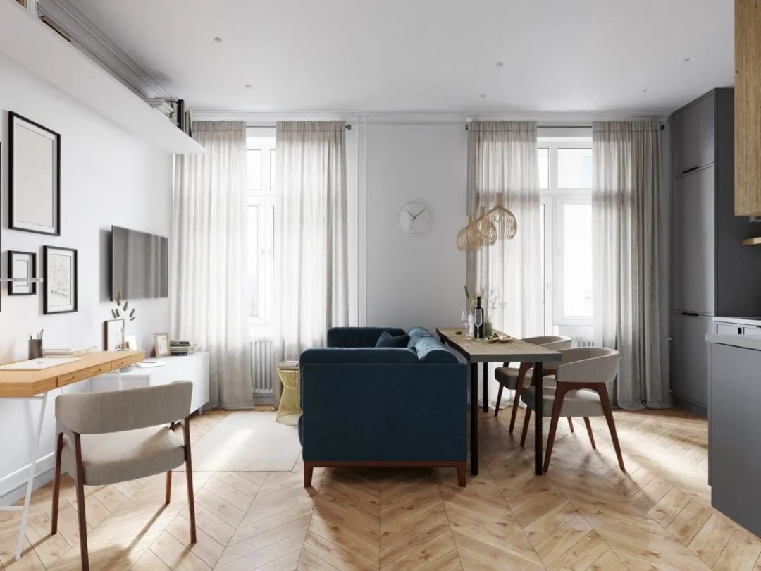 33㎡小宅设计丨Mary Sinelnikova-5