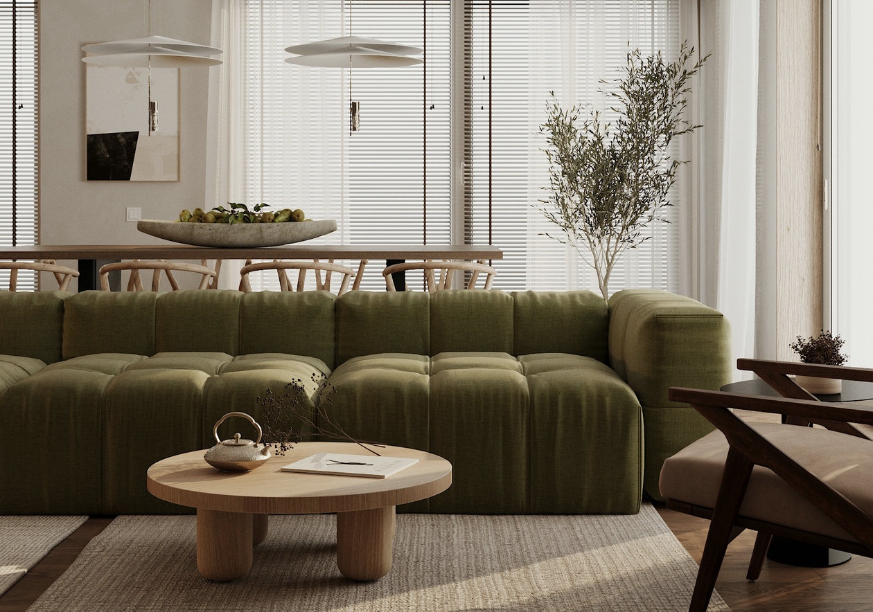 原木+绿色打造舒适清新居住空间-5