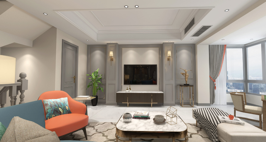 高级灰轻奢混搭美宅-12