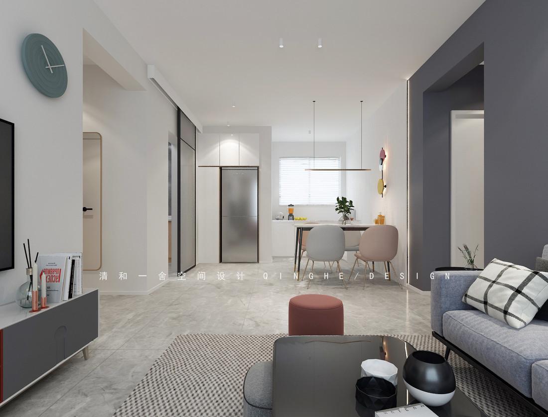 极简黑白灰,139㎡三室变两室的生活艺术-16