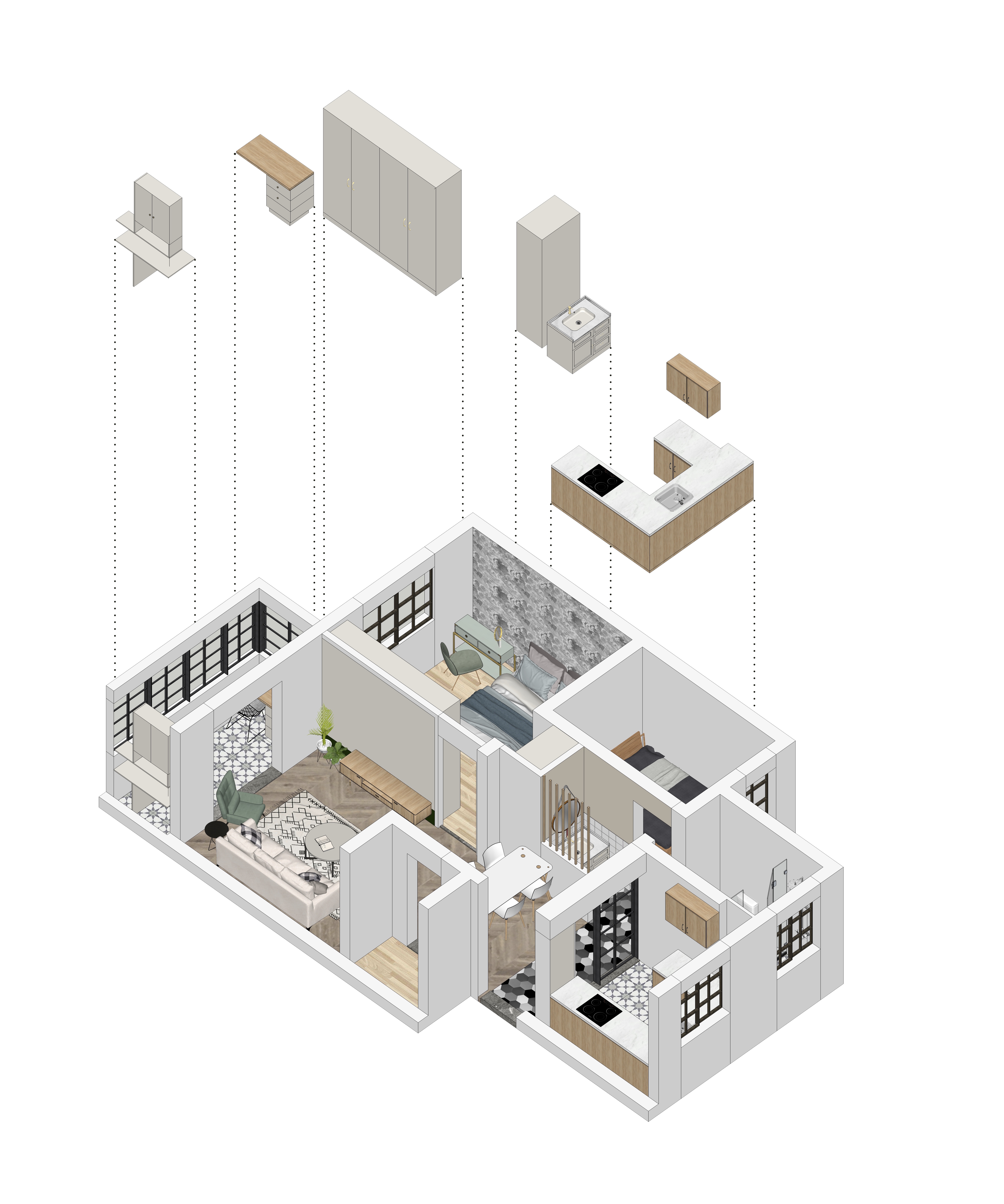 杭州 80 年代老宅的春天 | 73 平米多元化理想家-13
