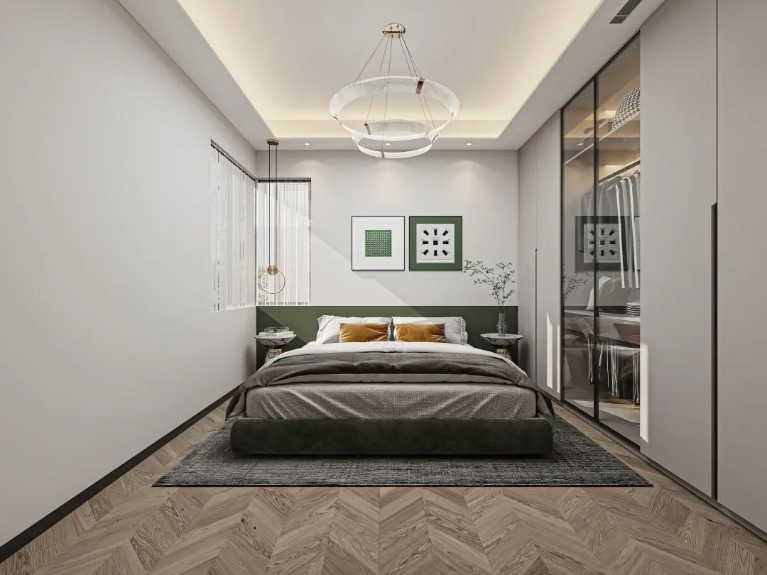 轻奢风三室空间设计丨中国渭南丨西安大小空间设计-23