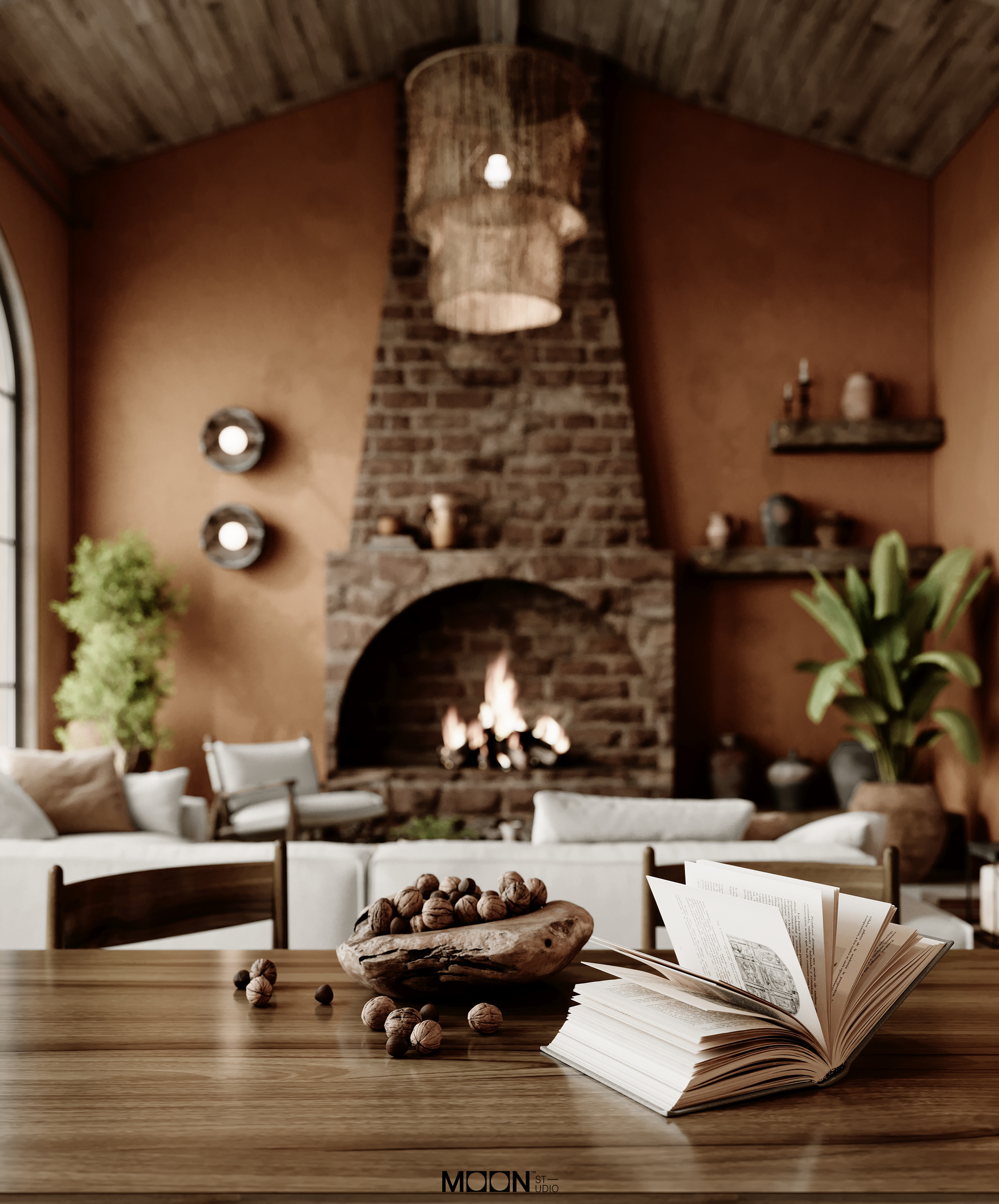 波西米亚风格起居区丨Moon Studio-6